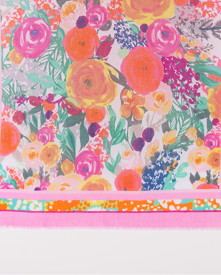 Surkana Pareo Rectangular Estampado Rosa