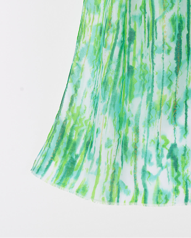 Surkana Pareo Rectangular Estampado Verde