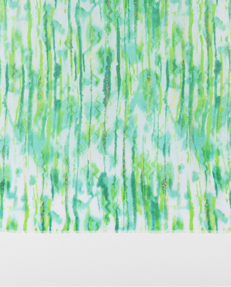 Surkana Pareo Rectangular Estampado Verde