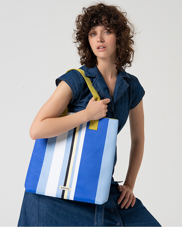 surkana Shopper de neopreno estampado Azul