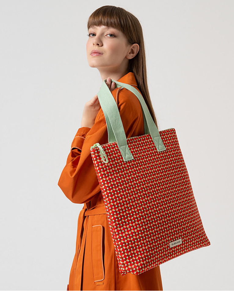 surkana Shopper de neopreno estampado Rojo