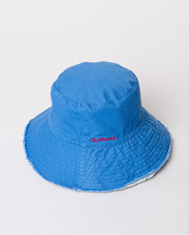 Surkana Sombrero Estampado Reversible Azul