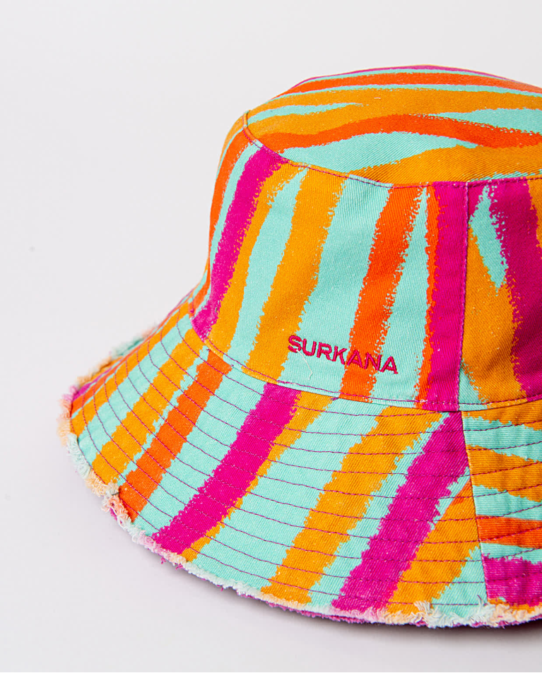 Surkana Sombrero Estampado Reversible Fucsia