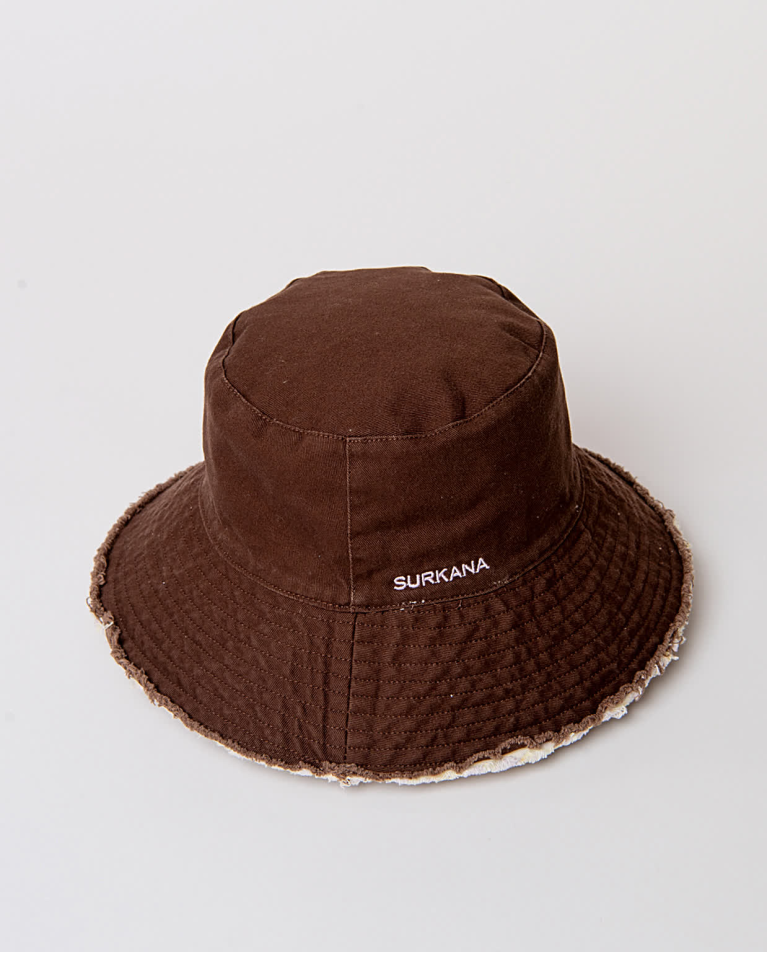 Surkana Sombrero Estampado Reversible Marrón