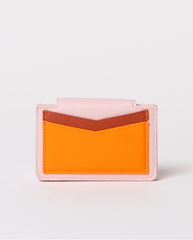 Surkana Tarjetero Sobre Con Solapa Liso Rosa