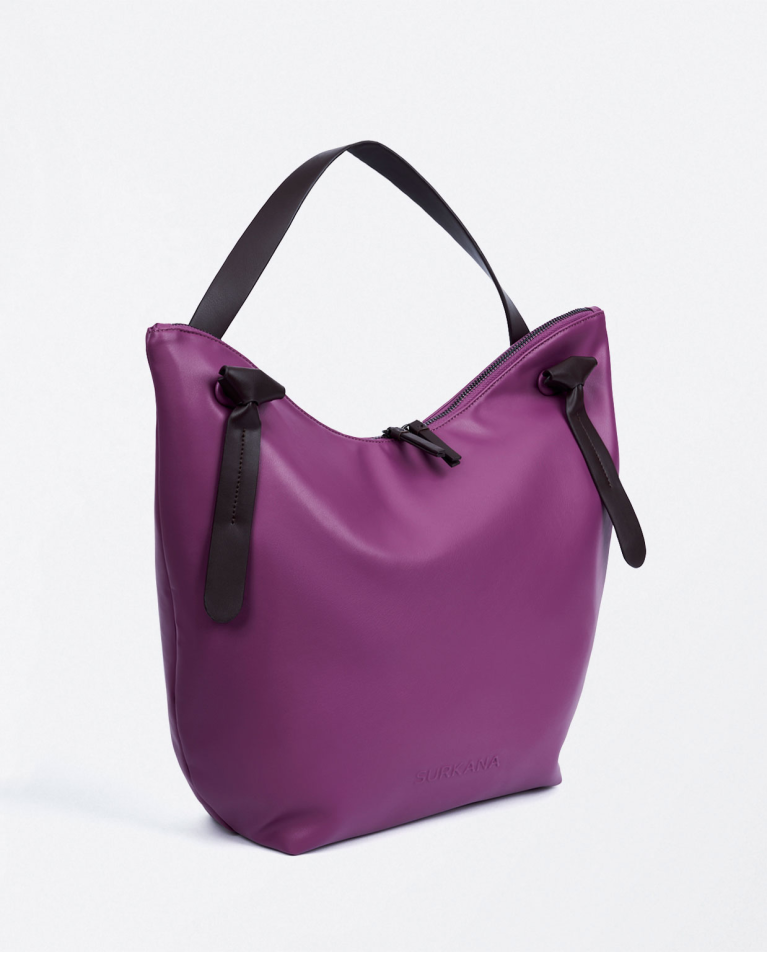 surkana Tote bag de piel vegana Morado