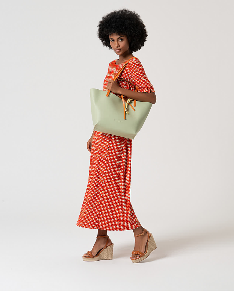 Surkana Vestido Midi Elástico Estampado Rojo