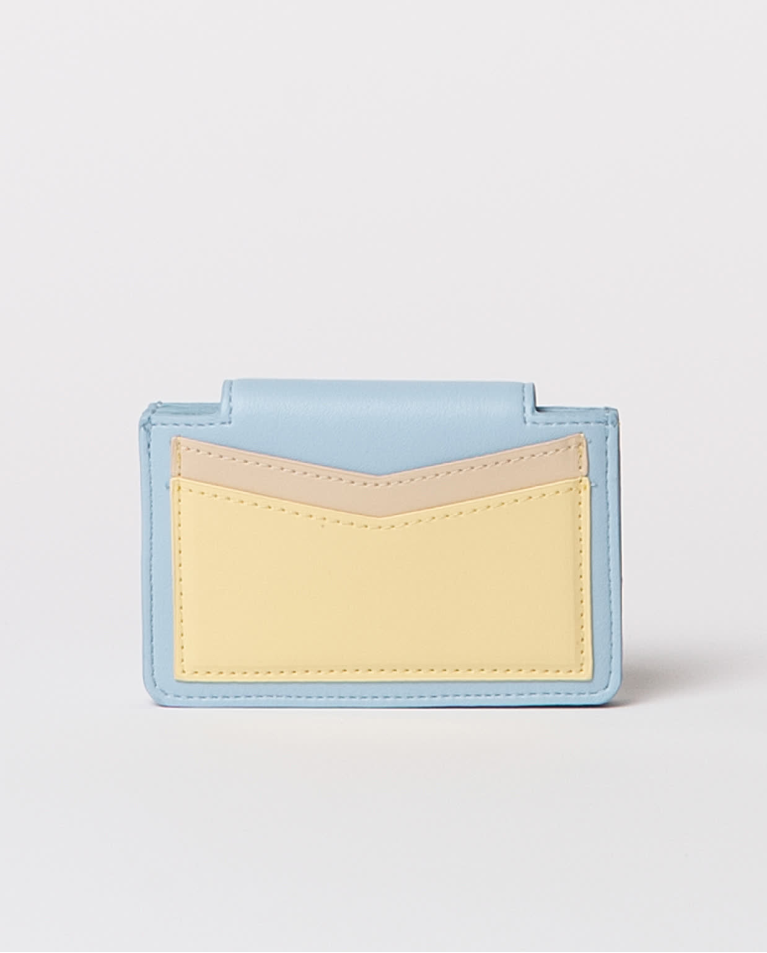 Surkana Tarjetero Sobre Con Solapa Liso Azul Celeste