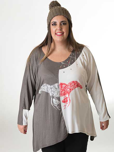 Susana Escribano Camiseta Arlequin. Manga Larga De Mujer