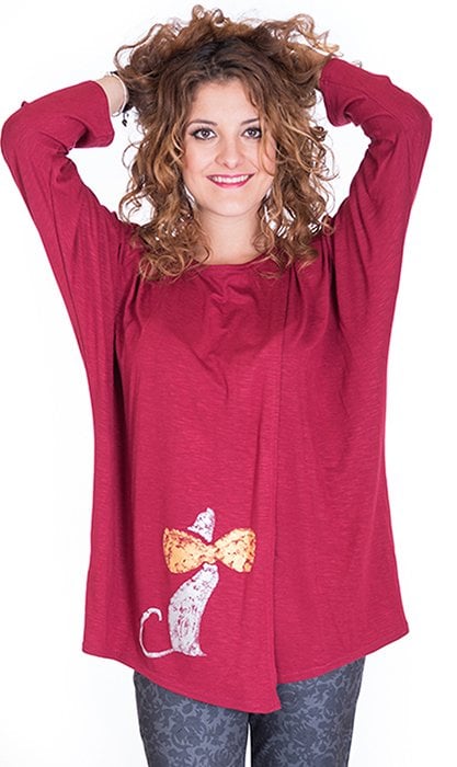 susana escribano Camiseta asimetrica en manga larga