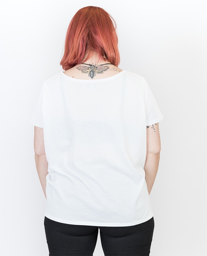 Susana Escribano Camiseta Basica Blanca. Manga Corta