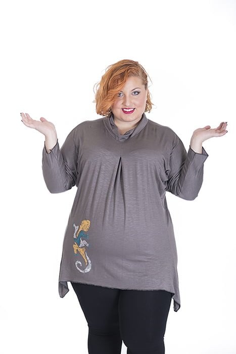 Susana Escribano Camiseta Con Tonos Metal Con Dibujo