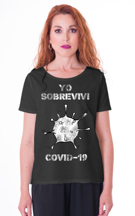 Susana Escribano Camiseta Covid-19. Manga Corta Negra