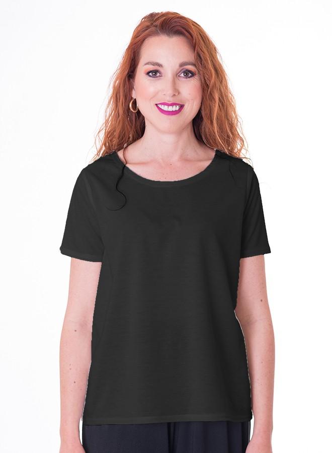 susana escribano Camiseta de manga corta. Color negro