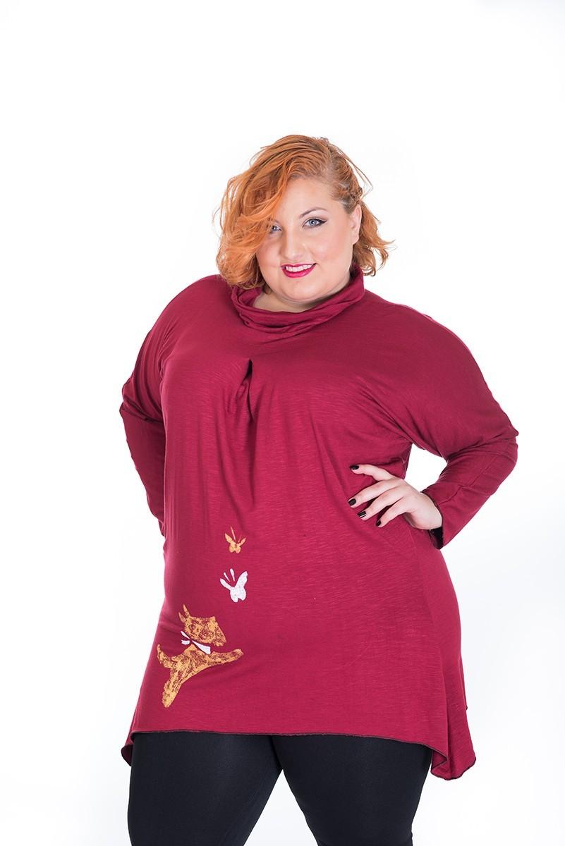 Susana Escribano Camisetas De Cuello Alto En Color Granate Mujer