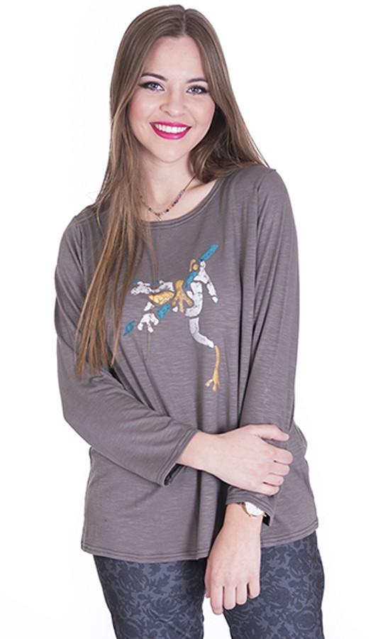 Susana Escribano Camisetas Jerseys Color Gris Mujer. Rana