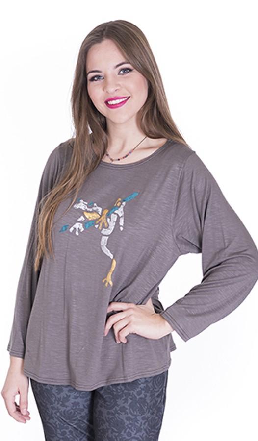 Susana Escribano Camisetas Jerseys Color Gris Mujer. Rana