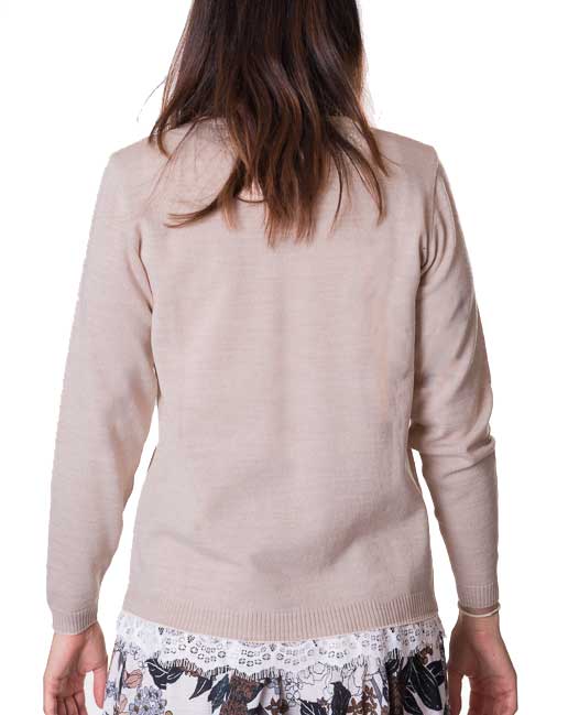 Susana Escribano Cardigan De Punto Delgado. Color Camel