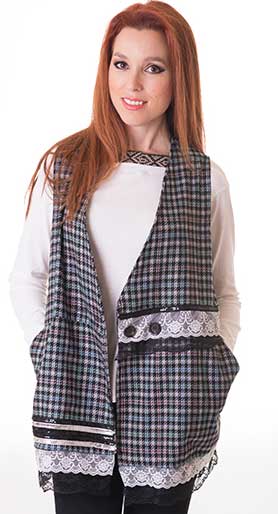 Susana Escribano Chaleco De Mujer Con Puntilla Adorno