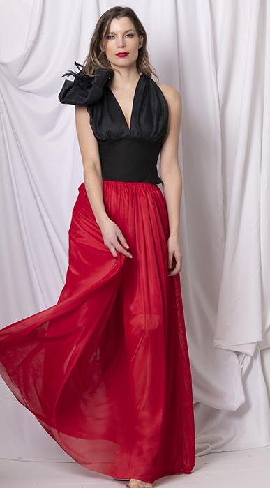 Susana Escribano Conjunto Invitada De Boda Falda Larga