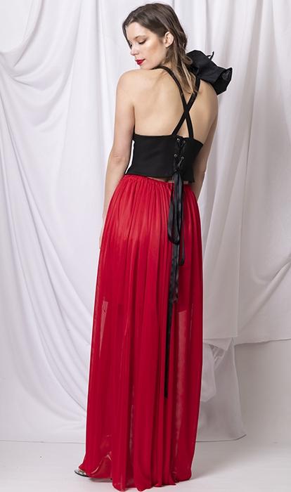 Susana Escribano Conjunto Invitada De Boda Falda Larga