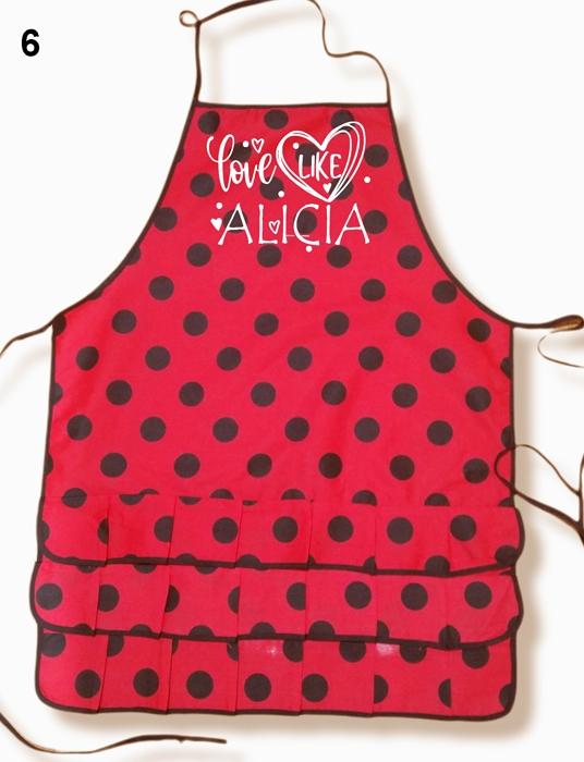 Susana Escribano Delantal Flamenco Mujer De Lunares. Regalo Personalizado