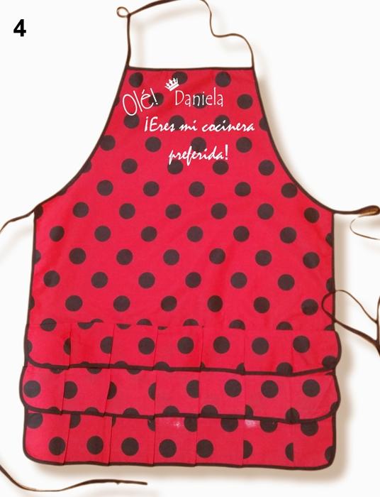 Susana Escribano Delantal Flamenco Mujer De Lunares. Regalo Personalizado