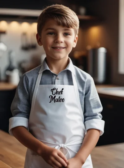 susana escribano Delantal Infantil Personalizado para Cocina – Con Nombre o Texto a tu Elección