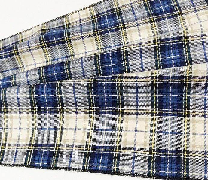 Susana Escribano Fular De Cuadros. Marte. Tonos Azules