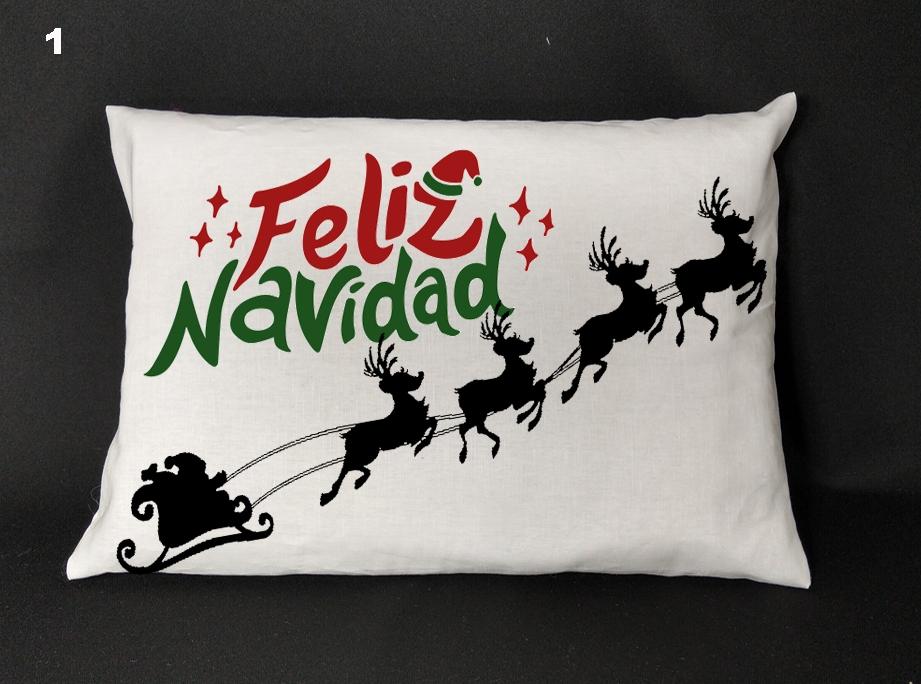 susana escribano Funda cojín 35×50 – Cojin reno de navidad