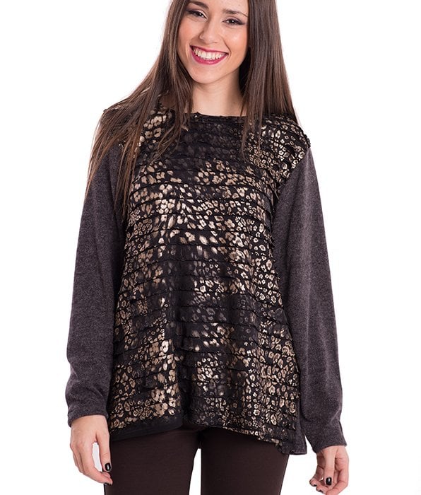 Susana Escribano Jersey De Lanilla Con Delantero A Capas