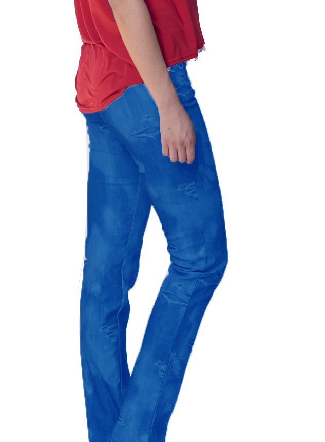 Susana Escribano Pantalon Turquesa. Pantalones Elasticos