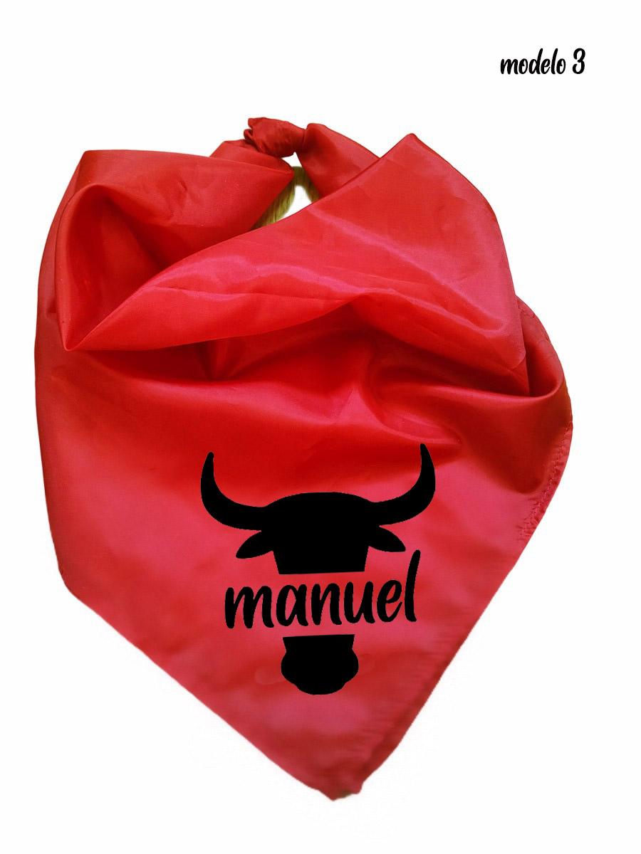 Susana Escribano Pañuelo Rojo De Fiesta Pañuelo Fiestas Patronales Personalizado
