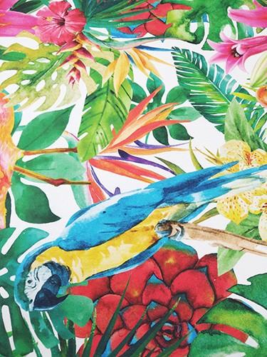 Susana Escribano Patron Minifalda + Tejido Estampado Loros