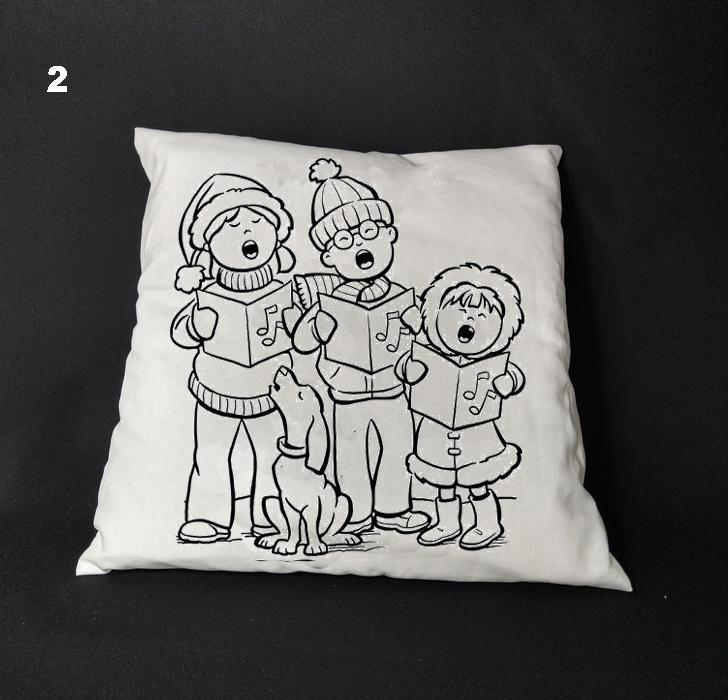 susana escribano Regalo para niños Navidad. Cojin para colorear