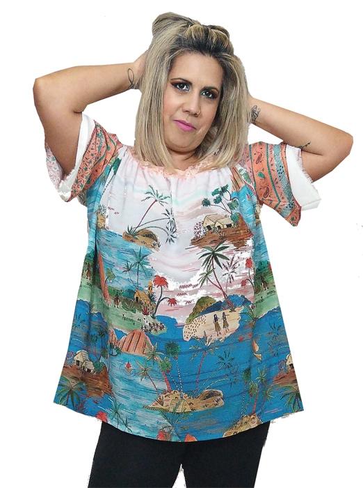 Susana Escribano Blusa Escote Barco