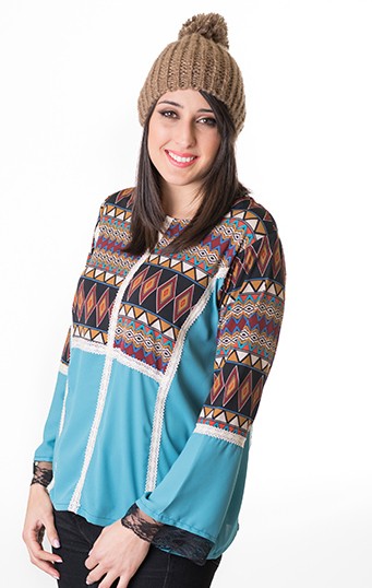 Susana Escribano Blusa Patchwork De Manga Larga