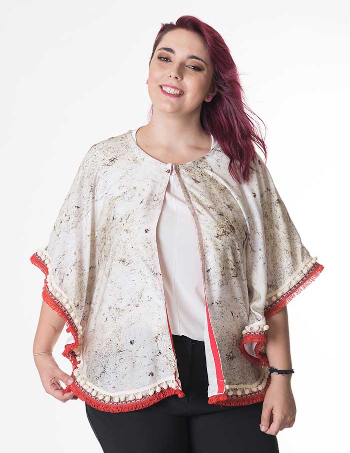 Susana Escribano Bluson De Raso Terracota. Fantasia