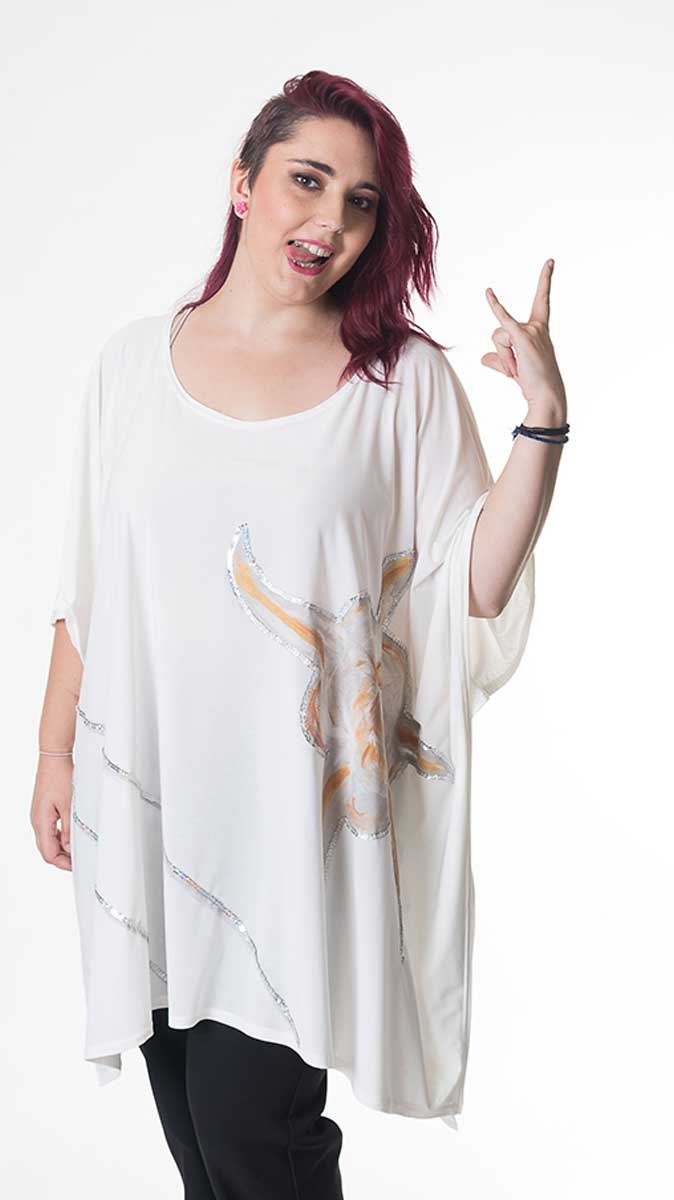 Susana Escribano Bluson Tunica Dibujo Abstracto