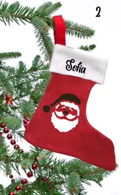 susana escribano Calcetin Papa Noel con nombre