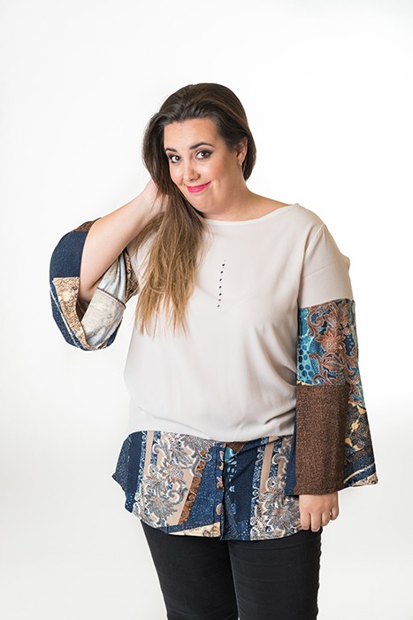 Susana Escribano Camisa Sin Cuello Para Mujer