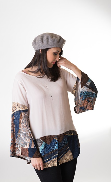 Susana Escribano Camisa Sin Cuello Para Mujer