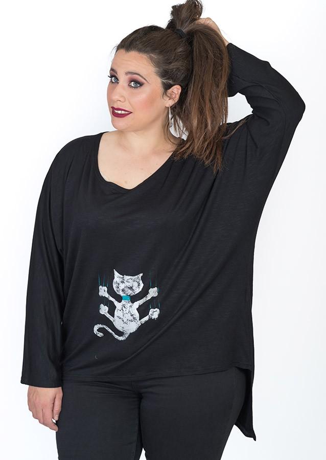 Susana Escribano Camiseta Con Dibujo Pintado