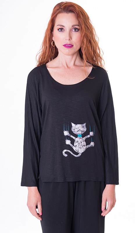 susana escribano Camiseta con dibujo pintado