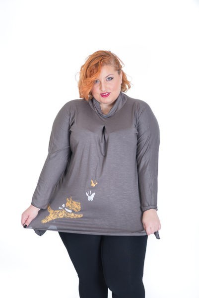 Susana Escribano Camiseta Gris De Manga Larga