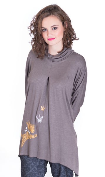 Susana Escribano Camiseta Gris De Manga Larga