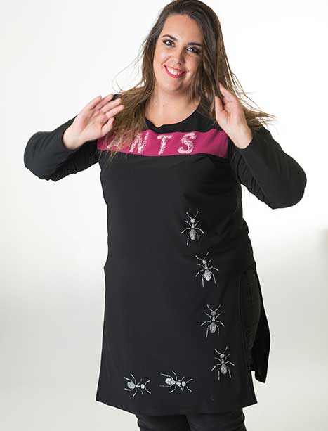 Susana Escribano Camiseta Vestido En Color Negro