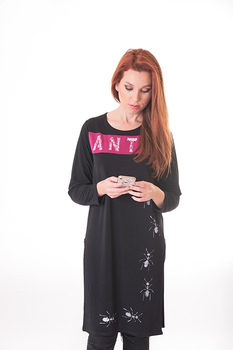 Susana Escribano Camiseta Vestido En Color Negro