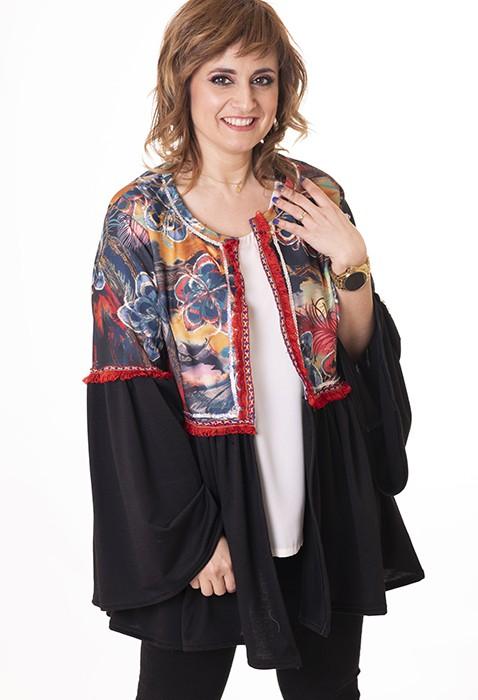 Susana Escribano Chaqueta Con Rizo En El Bajo