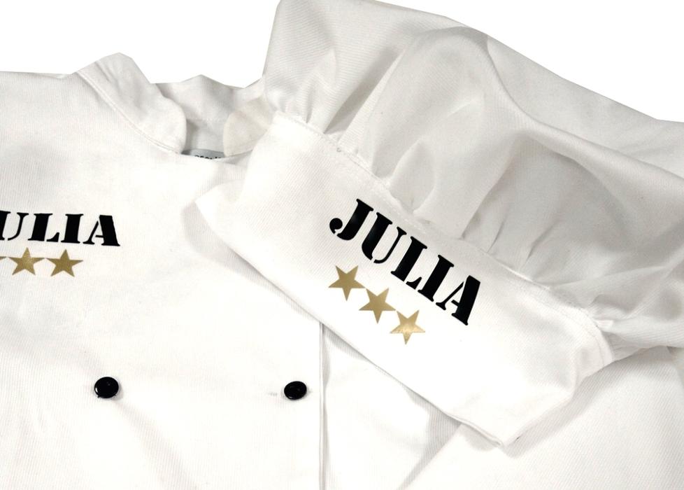 susana escribano Chaquetilla y gorro cocinero niño